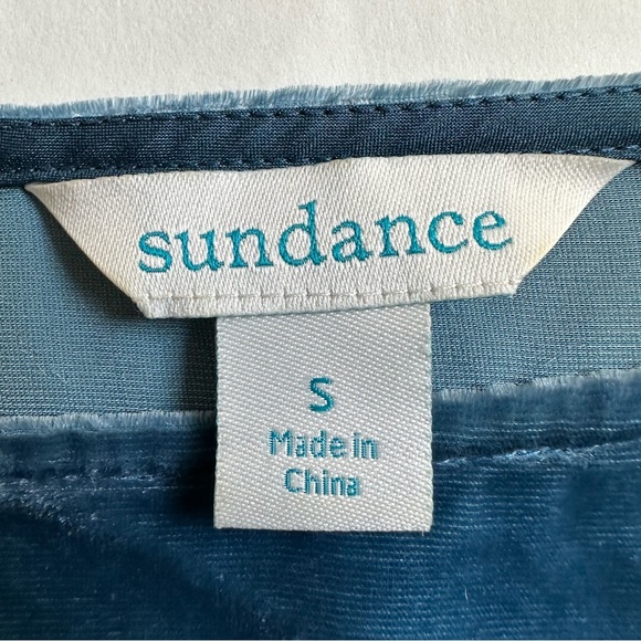 Sundance The Best Spring Velvet T-Shirt Dress Ever Teal/Blue Color- Size Small - Picture 4 of 11